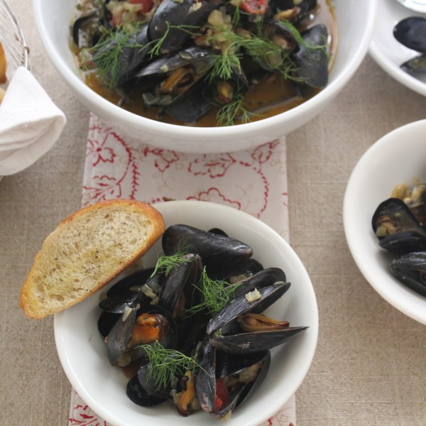 Steamed Mussels In Fennel Pernod Broth